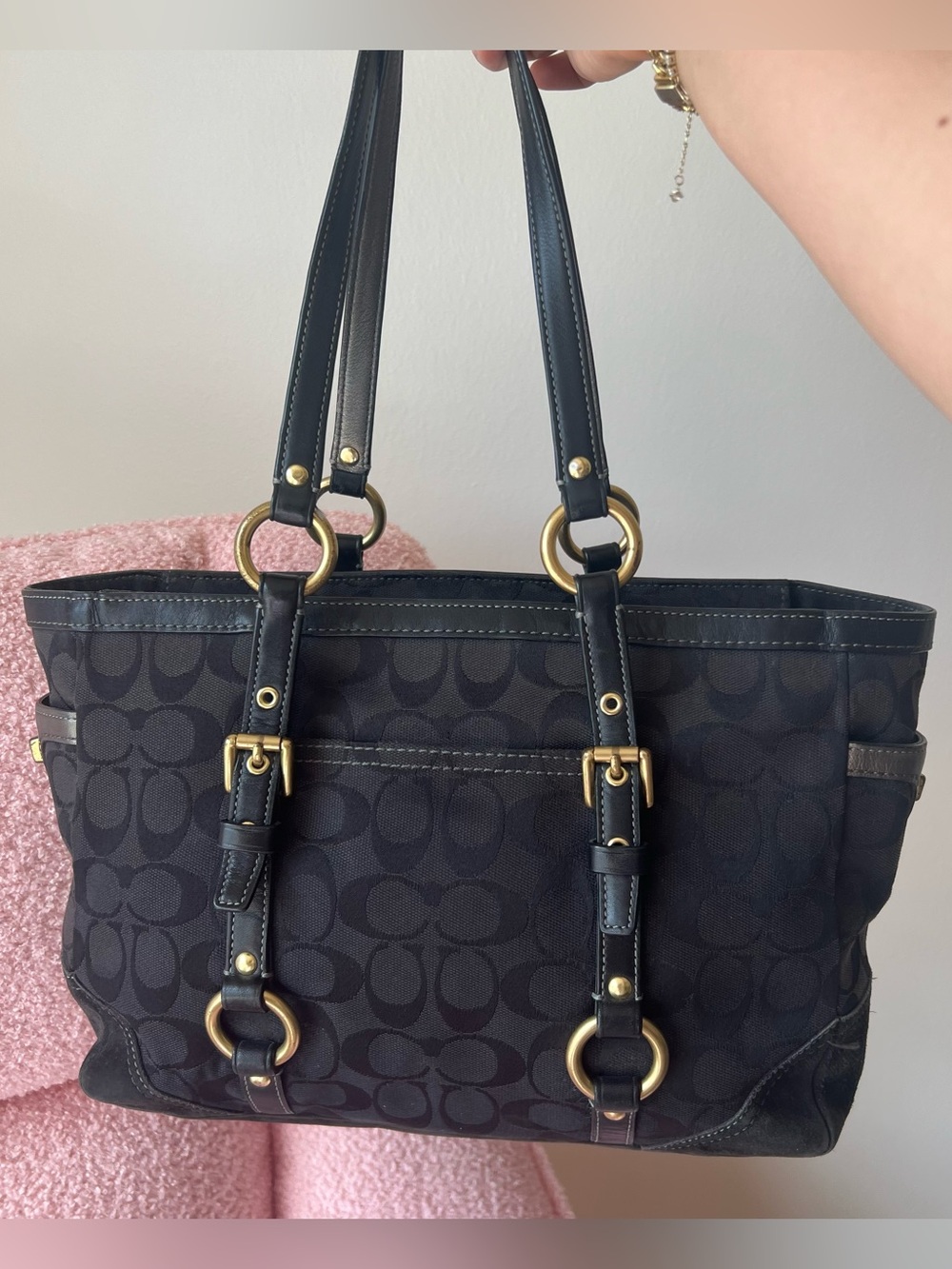 Vintage Coach Signature Gallery Tote Handbag